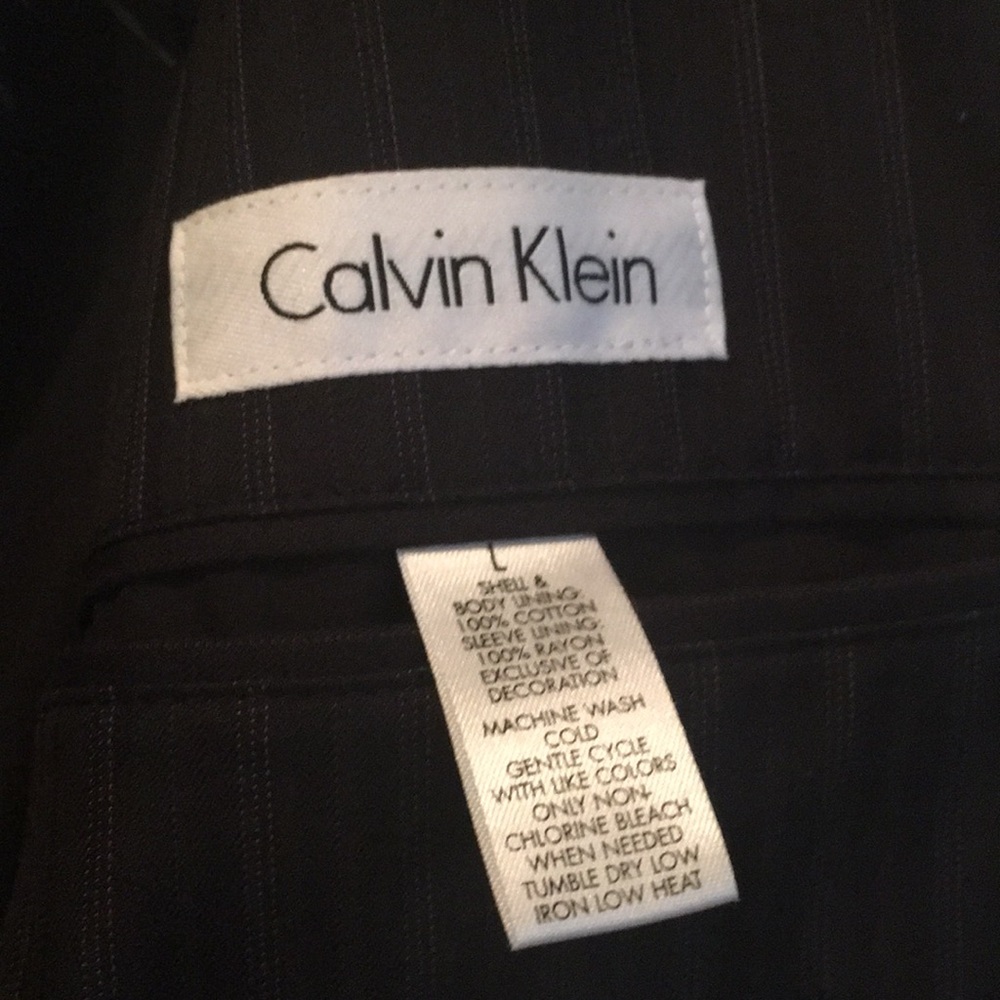Calvin Klein Casual Suit Vest Black Jacket size L - Picture 4 of 6